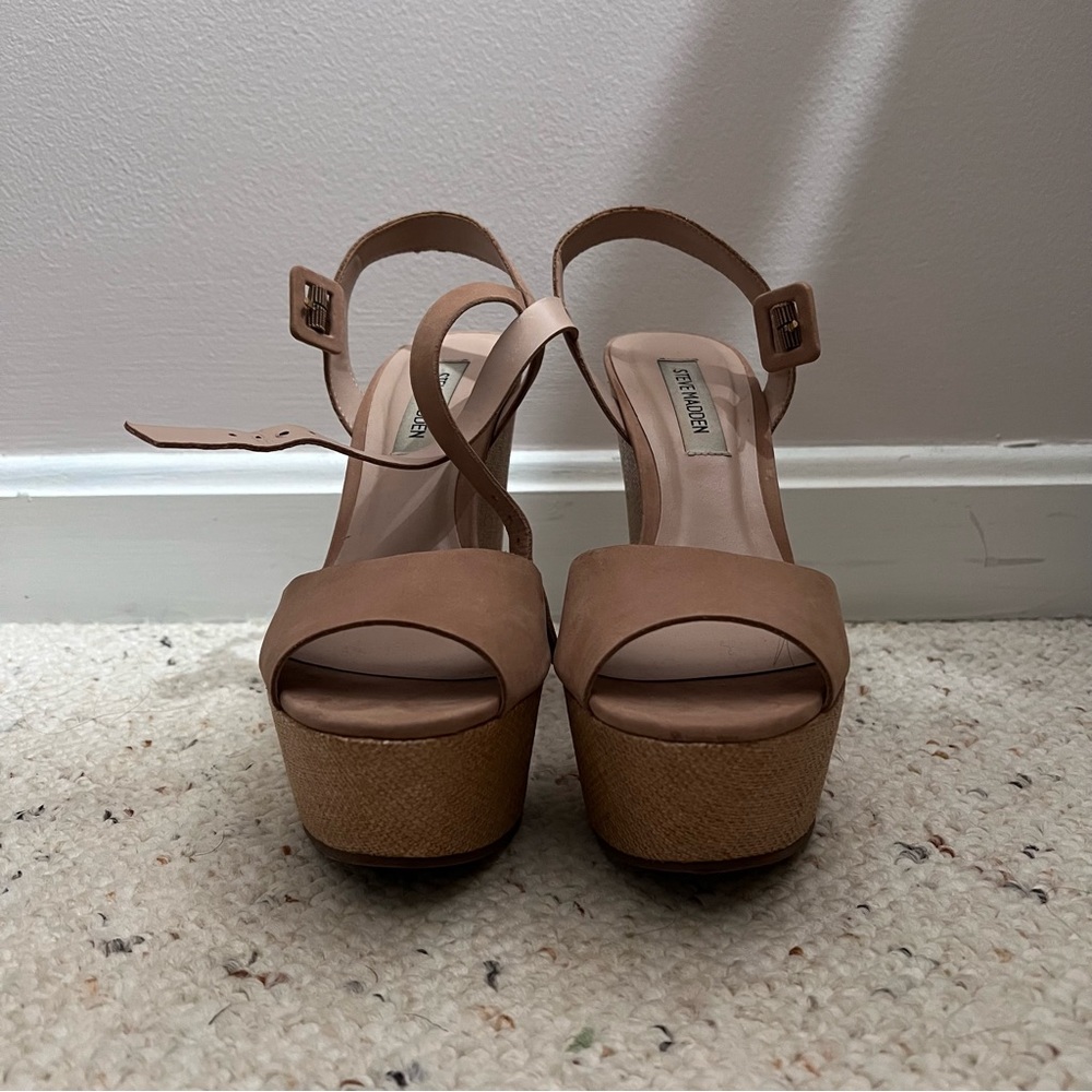 Steve Madden Nude Wedges (5” heel)